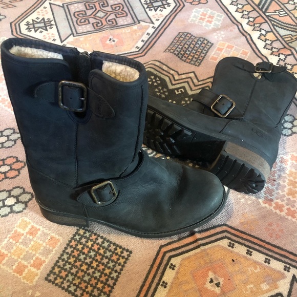 COPY - Leather ugg boots - Picture 1 of 6